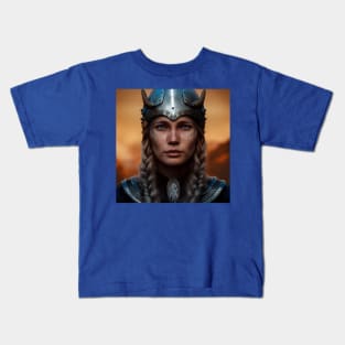 Viking Shield Maiden Kids T-Shirt